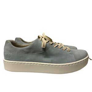 Born Sunlight Sneaker Womens 9.5 M Light Blue Suede Leather Lace Up Shoes